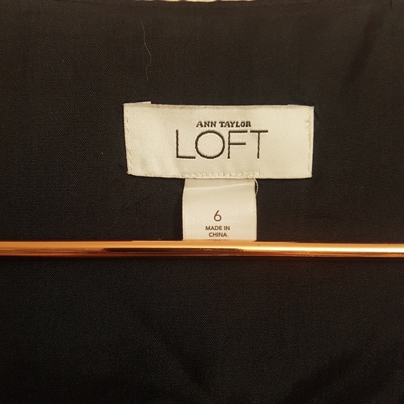 Ann Taylor Loft black embeselled dress size 6 - Picture 3 of 5